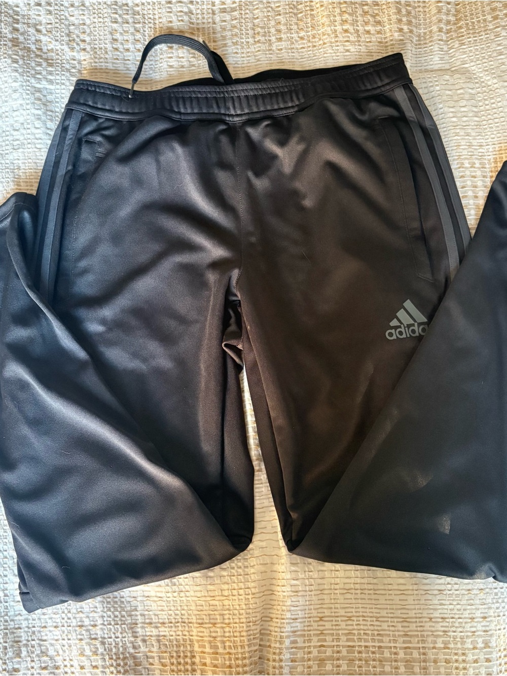 adidas Men's Black Track Joggers with Subtle Logo Detail